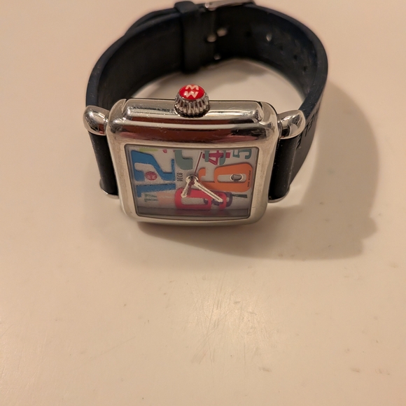 Michele Accessories - MICHELE Deco Carousel Vintage Women's Watch | Silver Case 16mm Silicone Strap